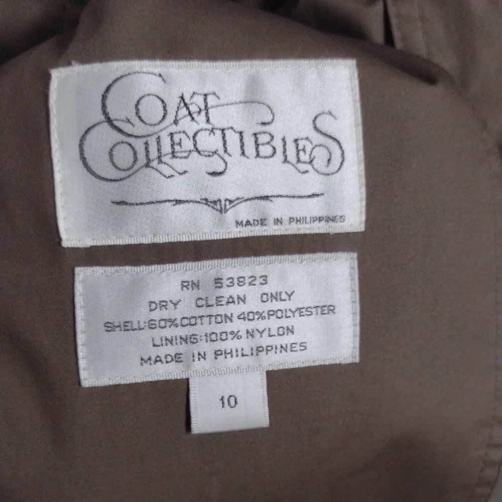 Coat Collectibles Women Classic Brown Trench Coat, Vacation,Travel. - Picture 2 of 14
